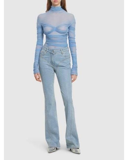 Mugler Blue Horn Jeans Pants