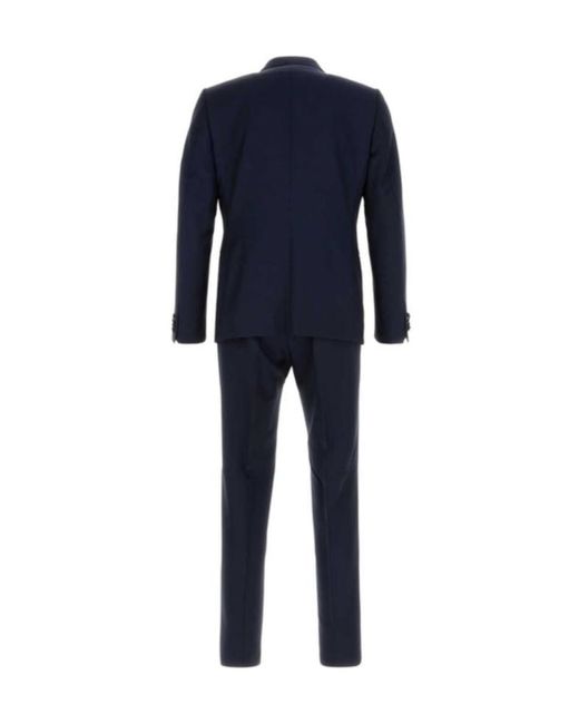 Zegna Blue Long-Sleeved Suit for men