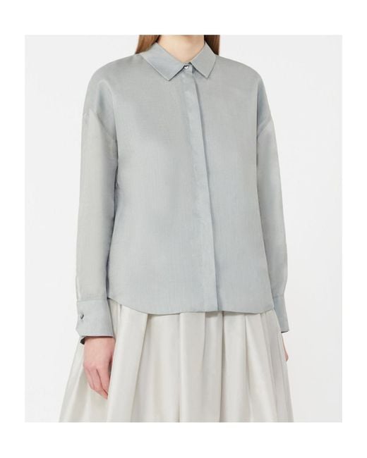 Max Mara Gray Button Shirt