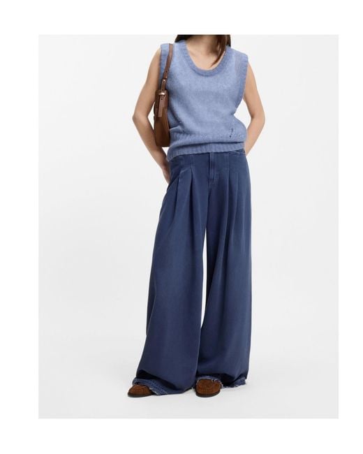 Boss Blue C_Frignac V-Neck Ribbed Vest