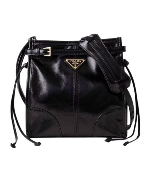 Prada Black Bonnie Leather Mini Shoulder Bag