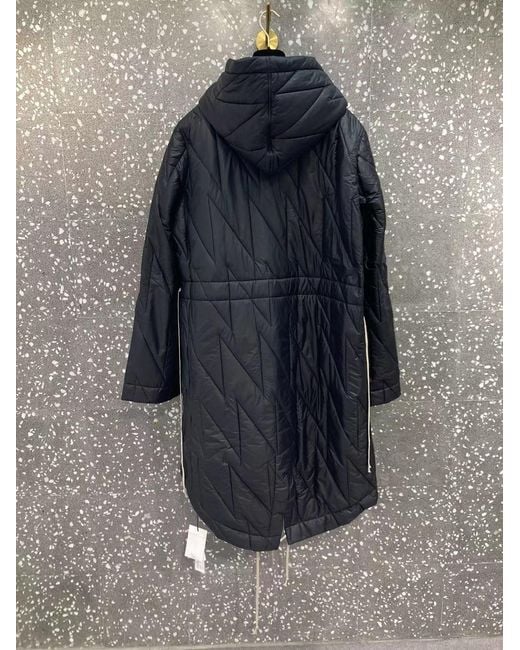 Rick Owens Black Fishtail Padded Hooded Parka for men