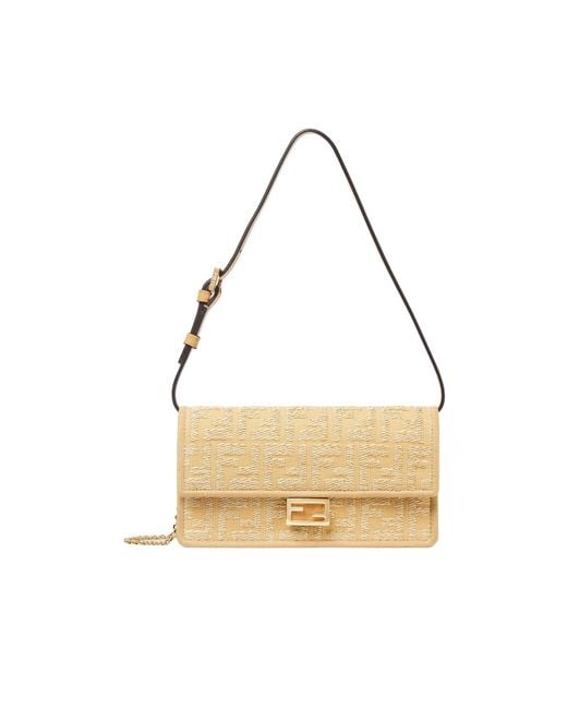 【関税＆送料込み】Fendi Wallet On Chain Ff Jacquard Uette Fendigraphy Wallet On Chain Fabric Brown | Fendi