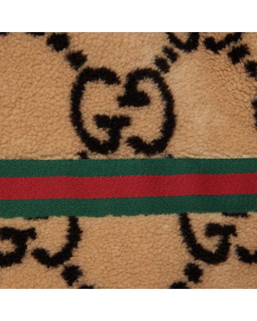 Gucci Natural Neutral Maxi Gg Wool Jersey Hoodie
