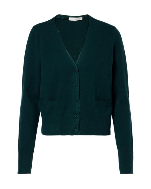 Vince Green Wool And Cashmere-Blend Cardigan