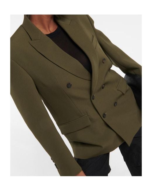 Wardrobe NYC Green Double-Breasted Suit Jacket