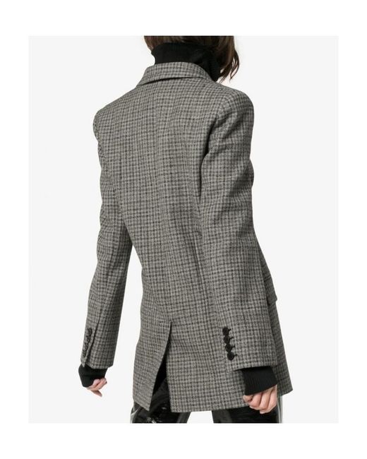 Givenchy Gray Plaid Wool Suit Jacket