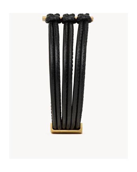 Saint Laurent White Babylone Cord Bracelet