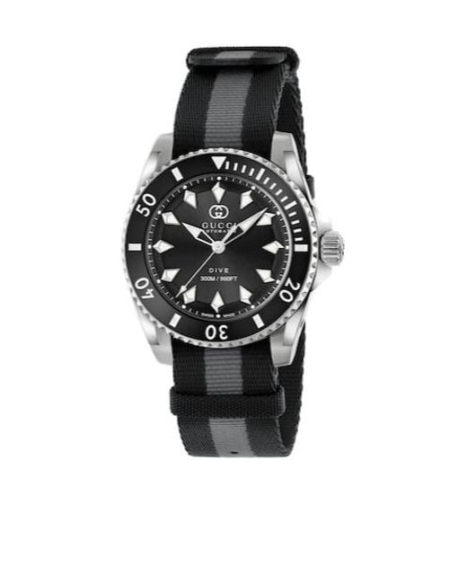 Gucci Black Dive Watch, 40Mm for men