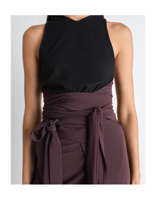 Lemaire Purple Draped Sleeveless Dress