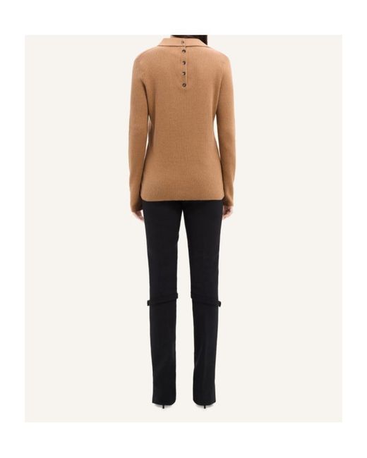 Courreges Natural Button-Fastening Cotton-Blend Jumper