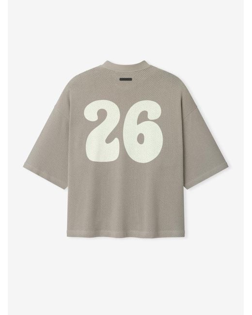 Fear Of God Gray Sport Mesh Merch Tee Boxy Fit for men