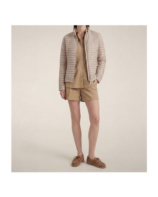 Save The Duck Brown Quilted Stand Collar Down Jacket
