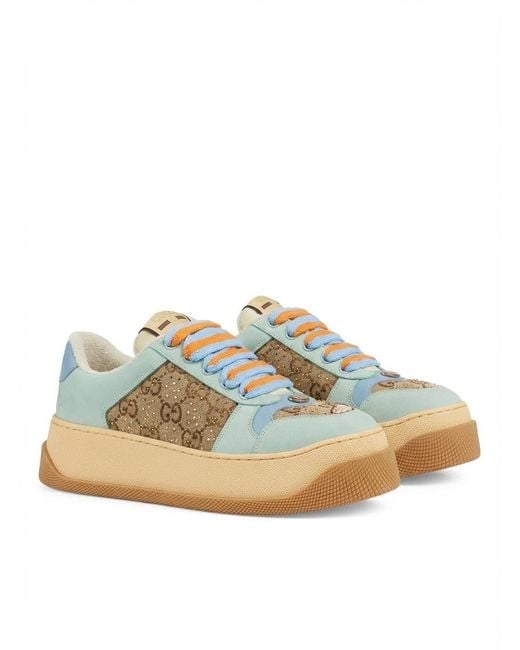 Gucci Blue Screener Gg Canvas Sneakers