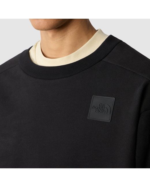 The North Face Black Logo Patch Crewneck Sweatshirt for men