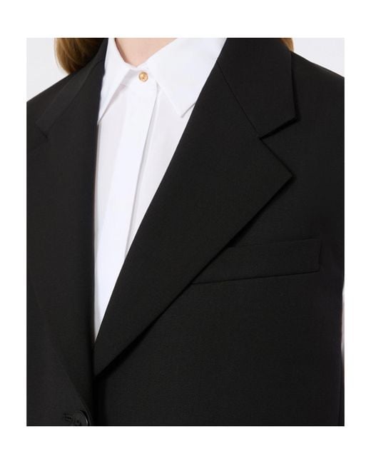 Max Mara Black Sleeveless Wool Jacket