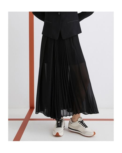 Marella Black Pleated Skirt