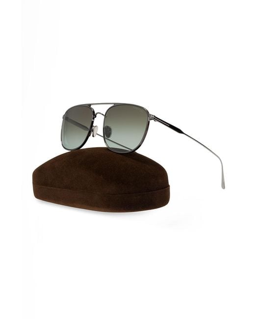 Tom Ford Metallic Aviator Sunglasses for men