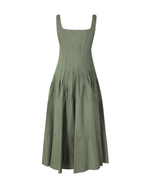 Max Mara Green Studio Feltre Structured Bodice Midi Dress
