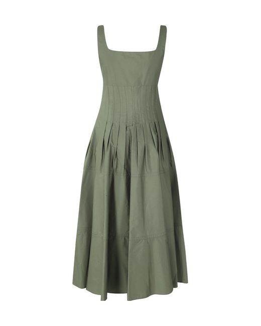Max Mara Green Studio Feltre Structured Bodice Midi Dress