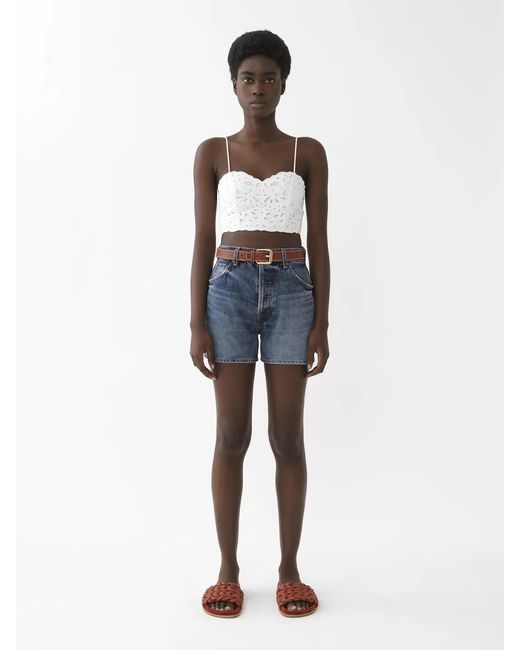 Chloé Blue Chloé High Waist Denim Shorts