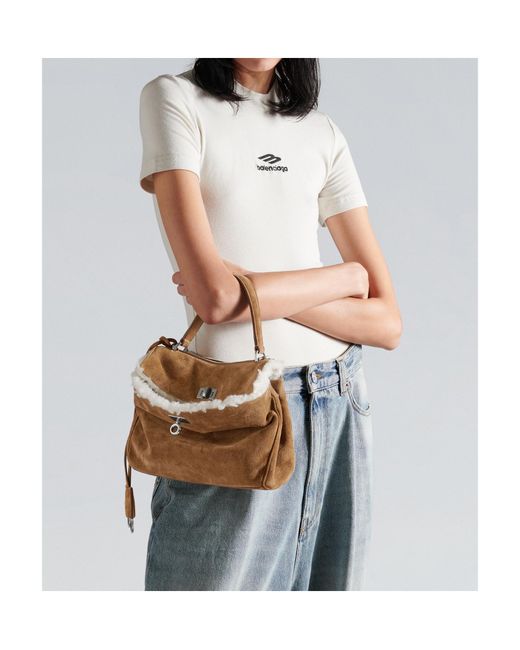 Balenciaga Brown Rodeo Mini Handbag