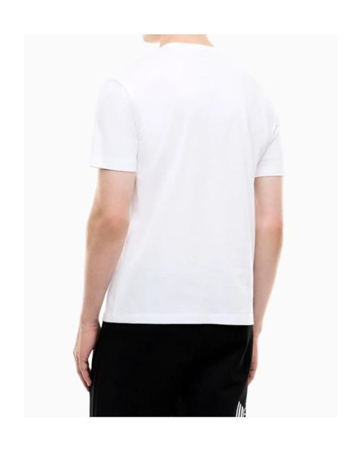 EA7 White Short-Sleeve Crew-Neck Sports T-Shirt for men