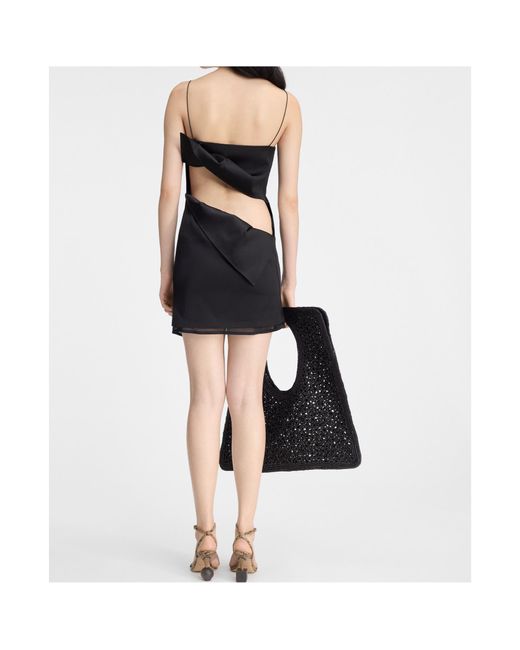 Jacquemus Black La Robe Elica Cutout Mini Dress