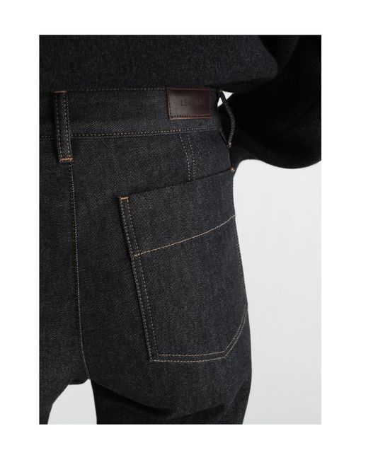 Lemaire Black Five Pockets Twisted Pants