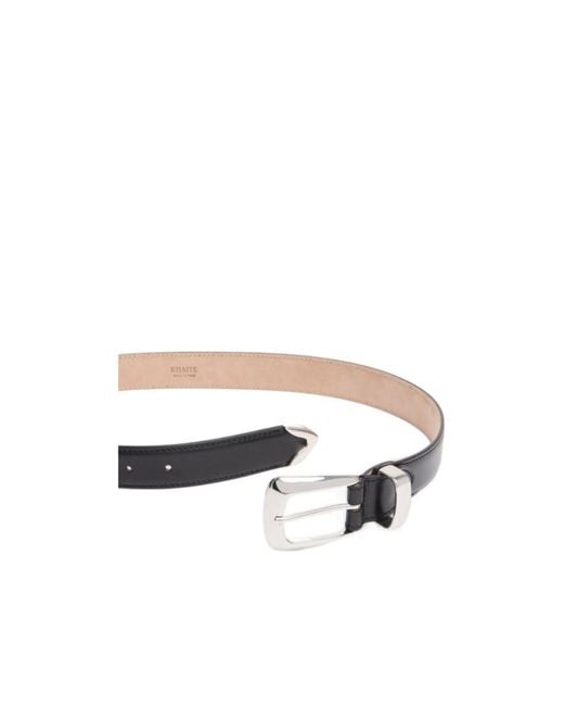 Khaite White Belt With Rectangular Buckle