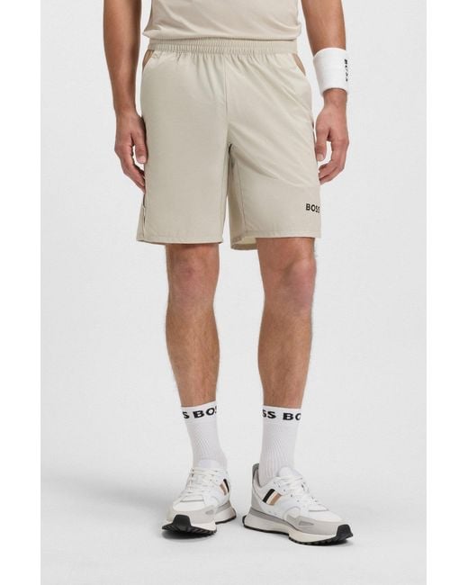 Boss Gray Elastic Waist Shorts for men