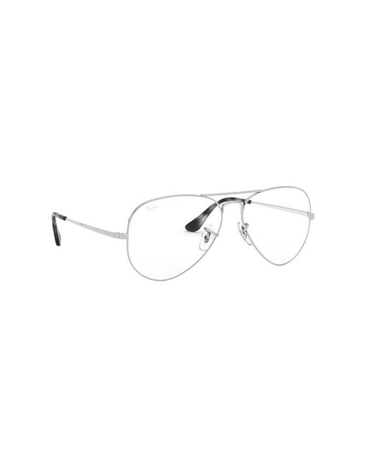 Ray-Ban White Aviator Frame Glasses for men