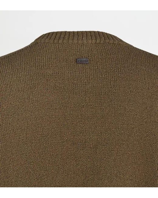Tod's Green Long-Sleeved Knitwear for men