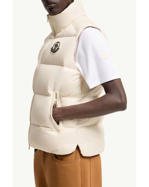 Moncler White Belice Down Gilet for men