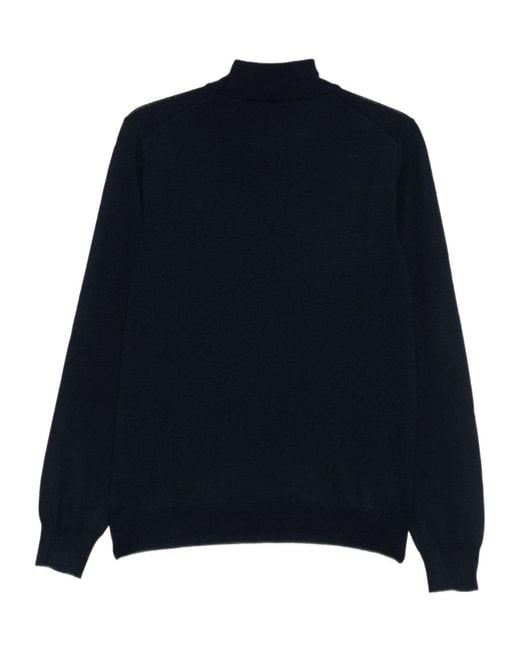 Tagliatore Blue Long-Sleeve Sweater for men
