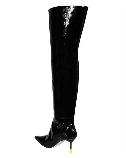 MSGM Black Over-The-Knee Boots