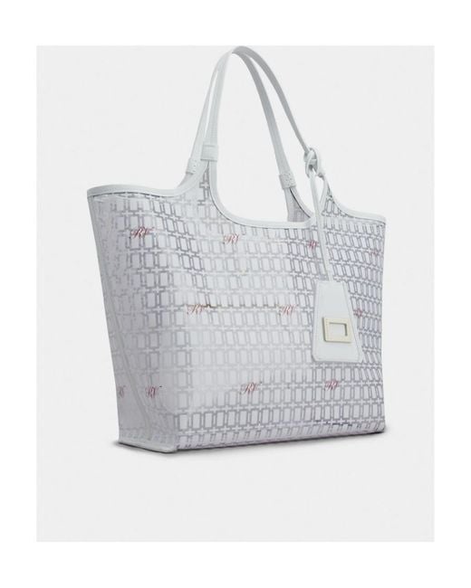 Roger Vivier Gray Geometric-Printed Tote Bag
