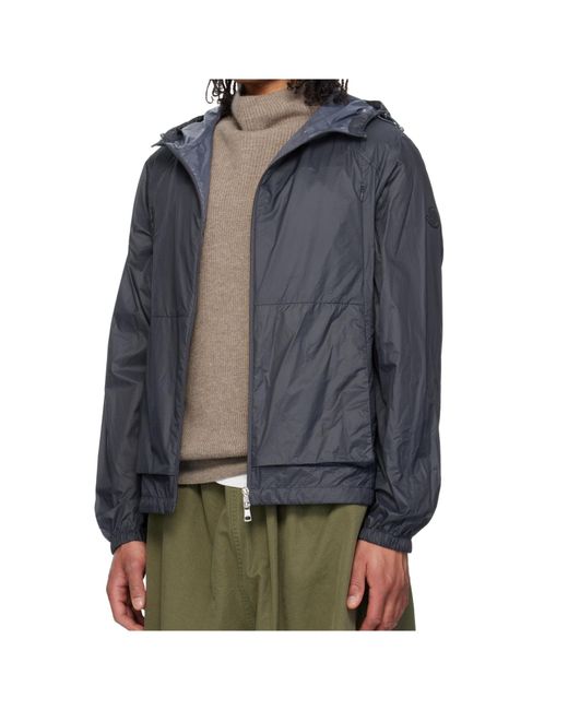 Moncler Black Lamo Zip-Up Hooded Jacket for men