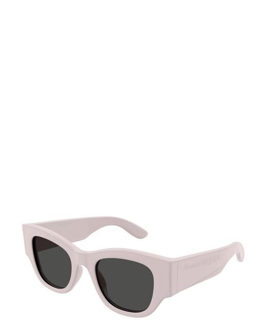 McQueen White Square Frame Sunglasses