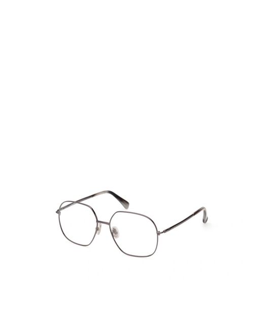 Max Mara White Oval Frame Glasses