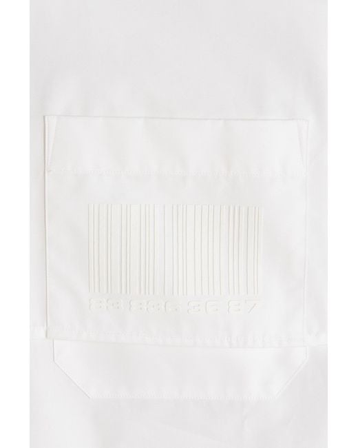 VTMNTS White Flap-Detailed Buttoned Shirt for men