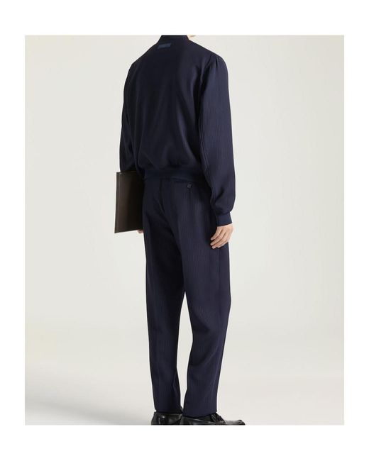 Givenchy Blue Striped Bomber Jacket for men