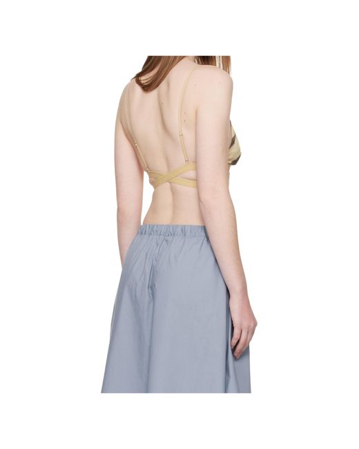 Baserange Blue Thin-Strapped Bra