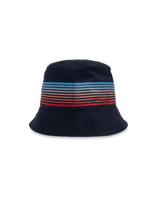 DSquared² Blue Logo Embroidered Bucket Hat for men