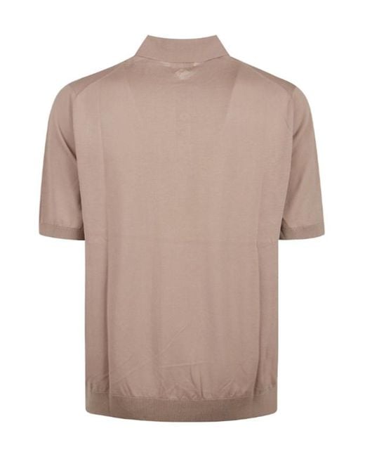 Ballantyne Brown Cltralight Cotton Polo Shirt for men