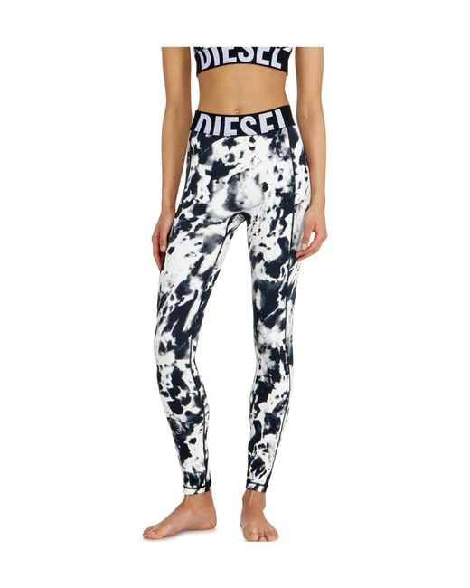 DIESEL Black Printed Leggings