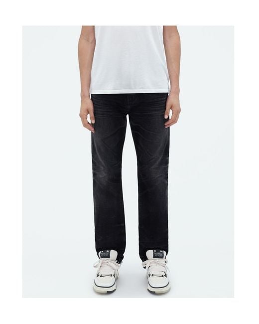 Amiri Blue Logo Patch Straight Leg Jeans for men