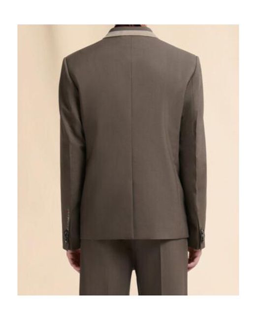 Marni Brown Double-Breasted Wool Blazer With Mending for men