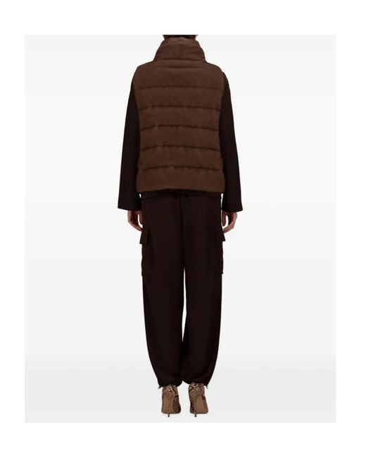 Herno Brown Reversible Quilted Down Vest