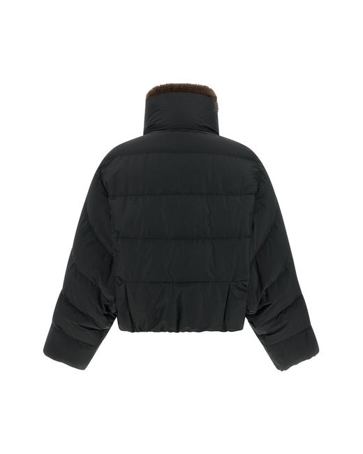 Brunello Cucinelli Black Cropped Down Jacket